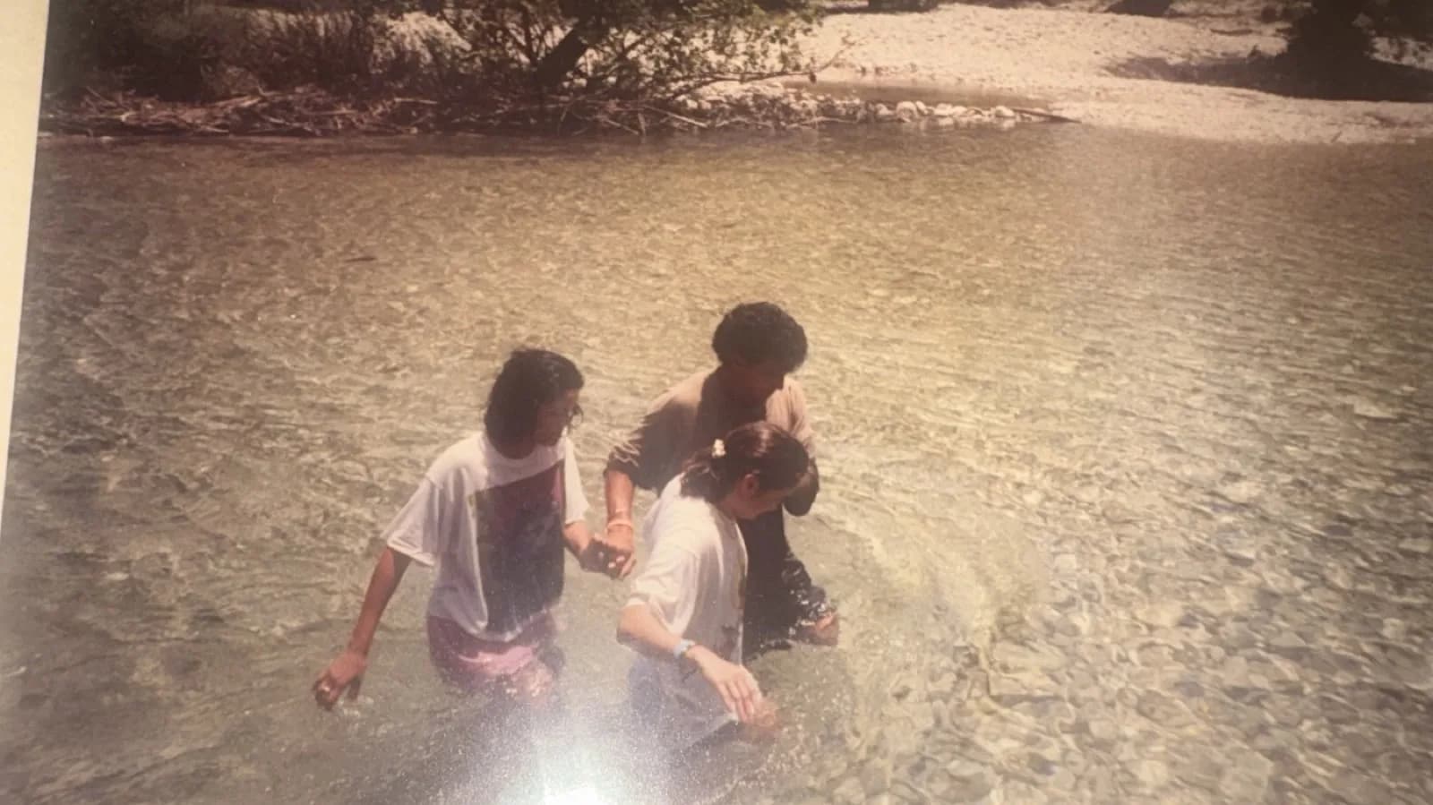 Baptism in the river, on mission at eighteen.